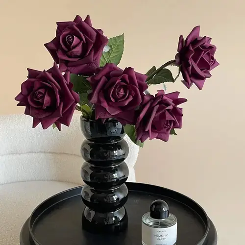 5Pcs/lot High-end Autumn Artificial Rose Real Touch Flowers Wedding Decor Bridal Bouquet Party Floral Moisturizing Rose Flowers - Image 2