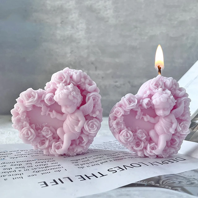 Heart Candle Mold Rose Flower Silicone Mold For Soap Candle Making Love  Flower Cake Decoration Mold Soap Mold Heart Candy Mold - Candle Molds -  AliExpress