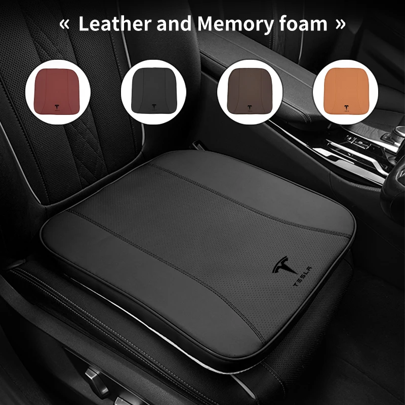 Cuscino Per Seggiolino Auto Antiscivolo Proteggi Coprisedile Cuscino In Pelle Per Tesla Model 3 Y S X 2021 Roadster Cybertruck Juguete