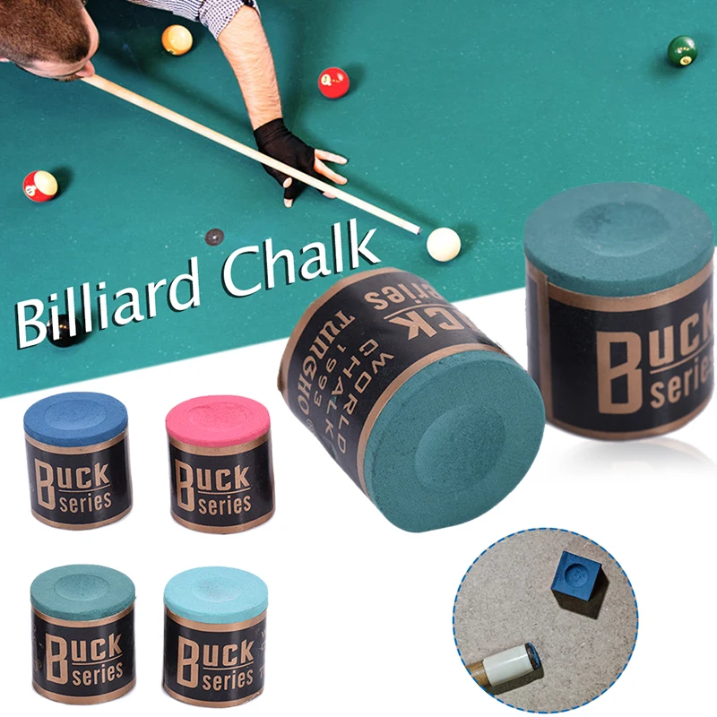 

1Pc Cylindrical Billiard Chalks Pool Cue Stick Chalk Rubbing Powder Carbonate Snooker Table Billiards Supplies Antiskid Device