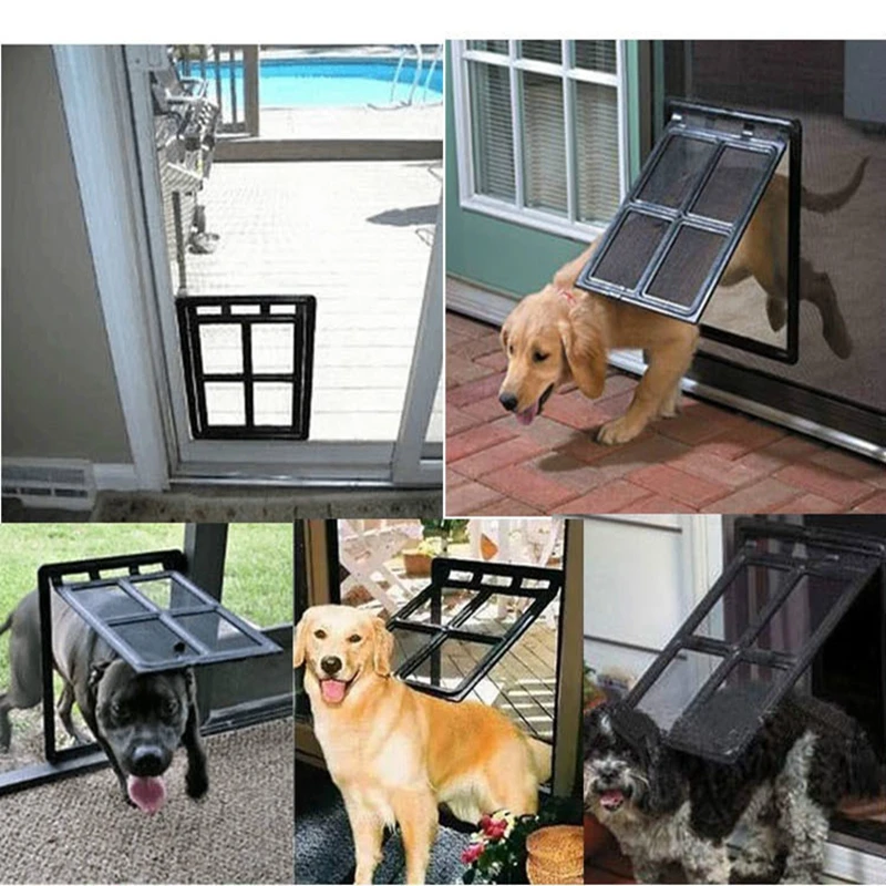 Lockable Plastic Pet Dog Cat Kitty Door for Screen Window Security Flap Gates Pet Tunnel Dog Fence Free Access Door for Home pet door,plastic pet door,pet gate
