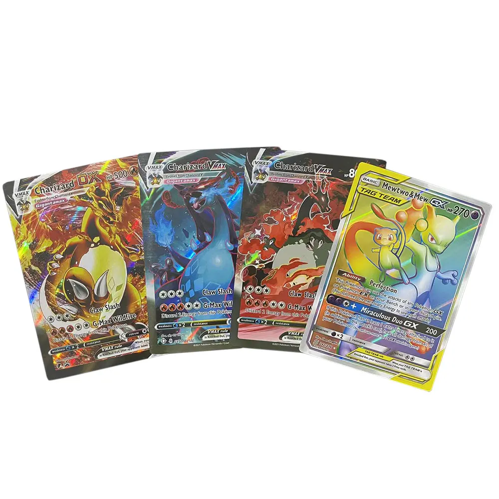 18*13cm Anime Pokemon Card 12pcs English Big Cards Arceus Pikachu Charizard  Mewtwo Vstar Vmax Collection Toys Christmas Gift