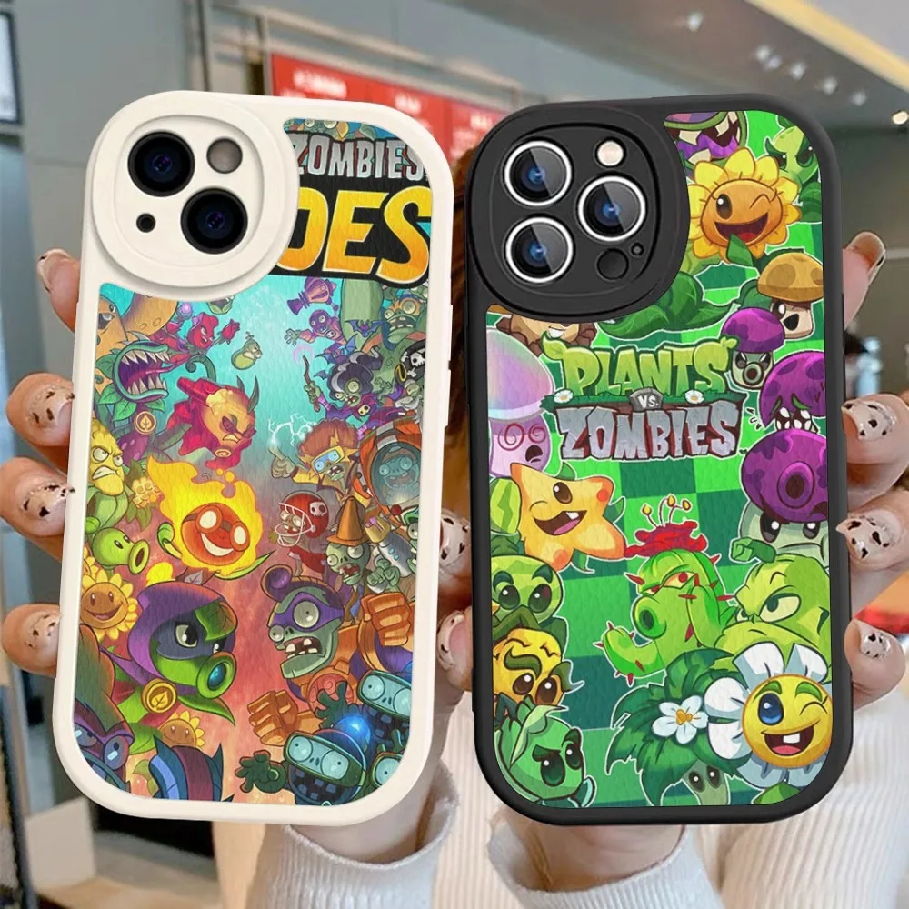 P-Plantss Vs Z-Zombiess Custodia In Pelle Rigida Per Iphone 14 13 12 Mini 11 14 Pro Max Xs X Xr 7 8 Plus Fundas