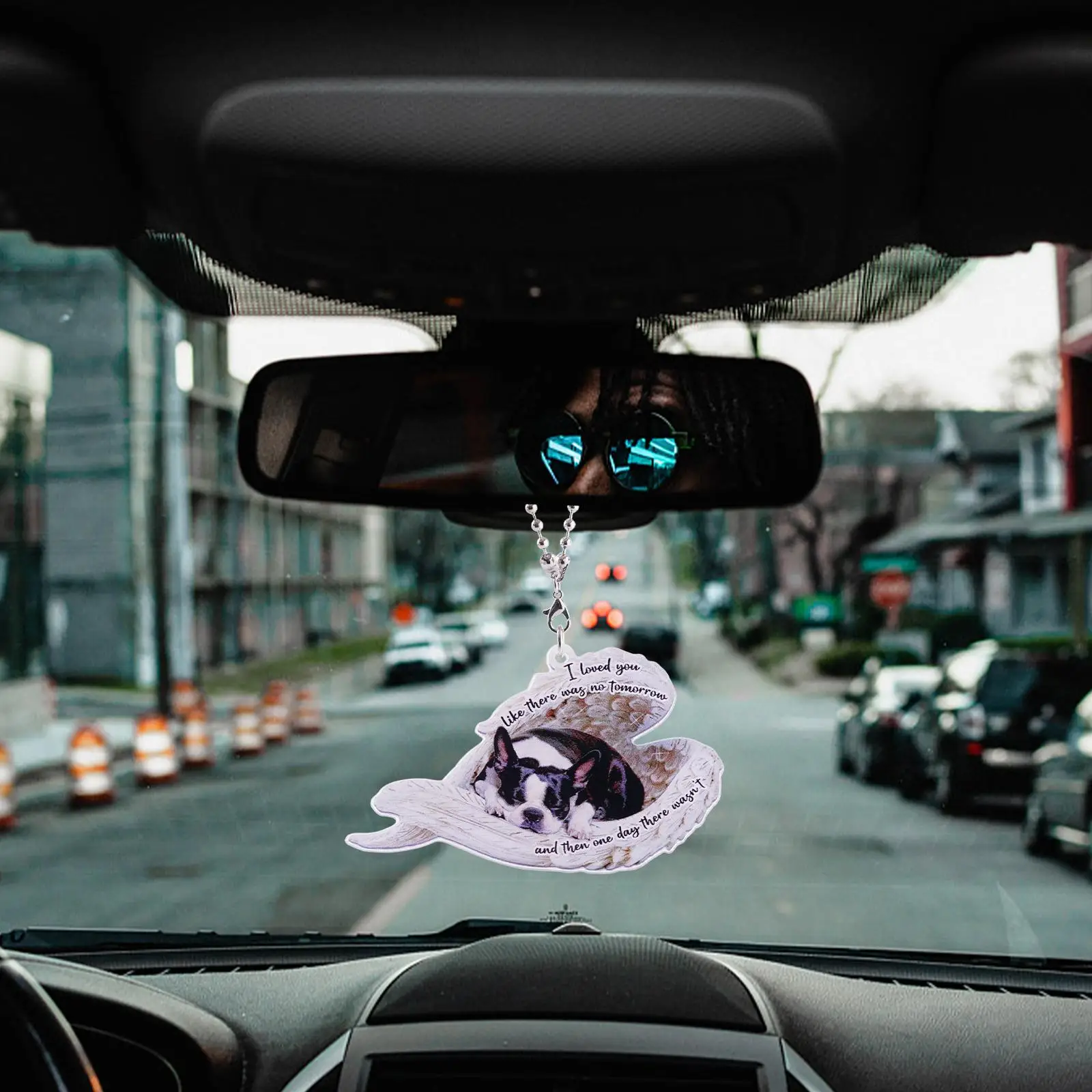 

1PCS Dog Sleeping Angel Pendants Bag Key Chains Car Gift Keychain Animals Pet Keyrings Jewelry T0L0