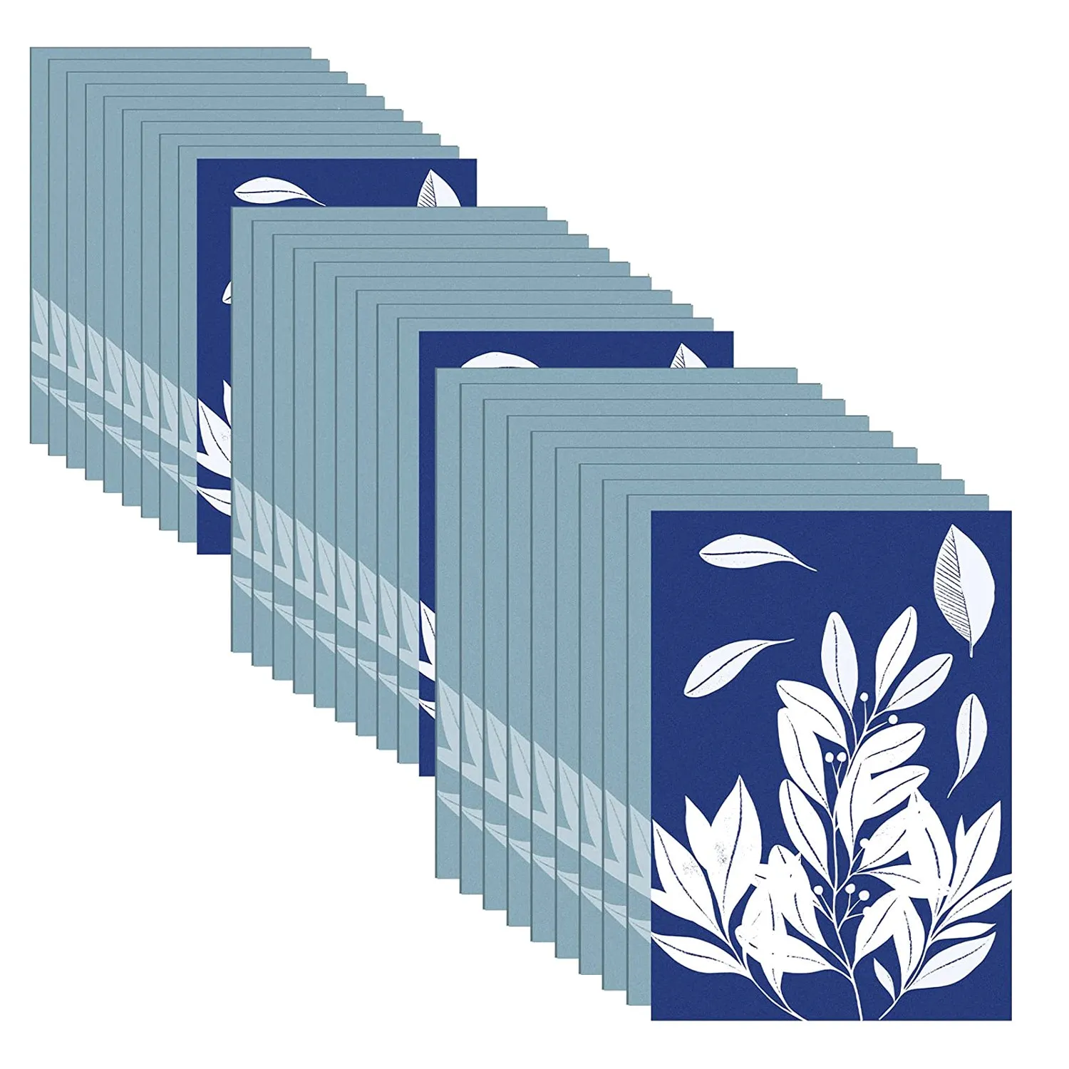 

50 Sheets Sun Print Paper Cyanotype Paper A4 A5 A6 Solar Drawing Paper Sensitivity Nature Printing Paper for Kids Adults