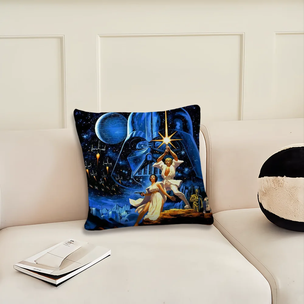 Film S-Star W-Wars Logo Kissenbezug Kissenhülle Dekoration Zimmer Zuhause Sofa Wohnzimmer Büro Auto Nordische Schlichtheit – Detail 18