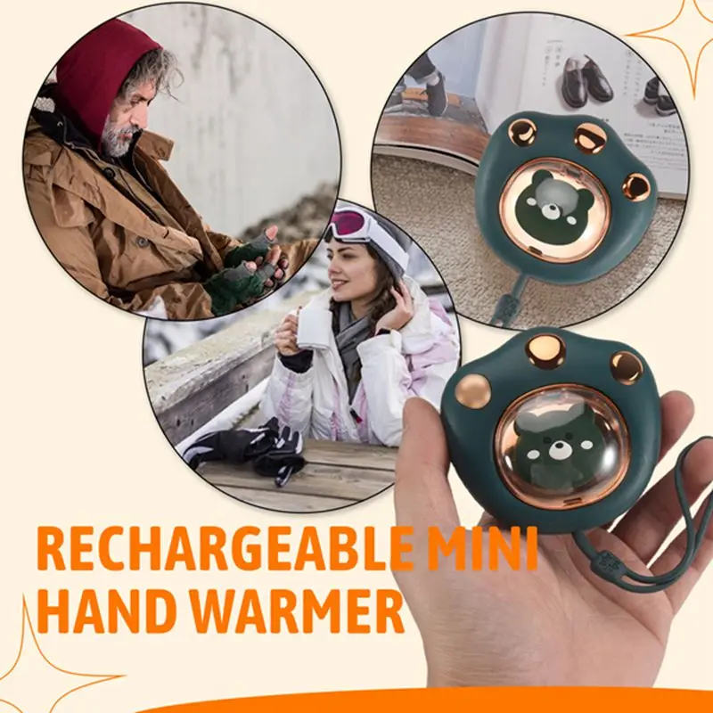 Portable Hand Warmer 2400Mah USB Charge Power Bank Rechargeable Mini Hand Warmer For Winter Outdoor Hiking