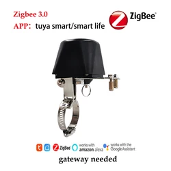 Smart Zigbee-Enabled Gas and Water Valve Timer with Voice Control Integration - EU Plug (Zigbee Black)