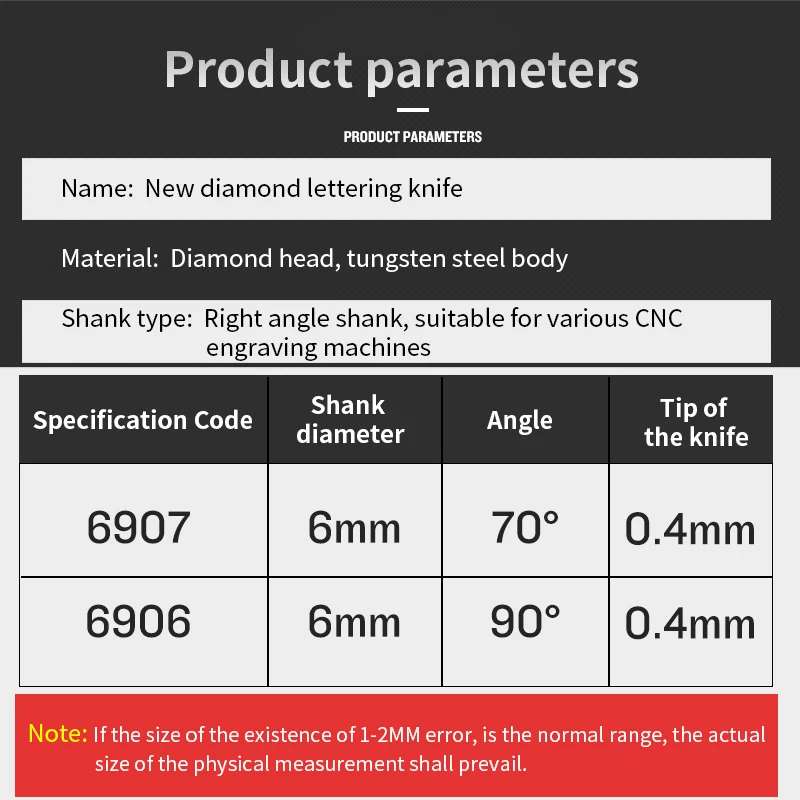 HUHAO PCD 석재 조각 공구 CNC 대리석 및 화강암 커터 샹크 6mm CNC 라우터 비트 석재 조각 비트