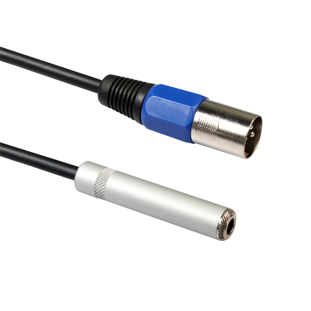 

3Pin XLR Male To 6.35mm Female Stereo Jack Audio Cable Microphone Headphone Amplifiers Audio Adapter Converter Cable Plug
