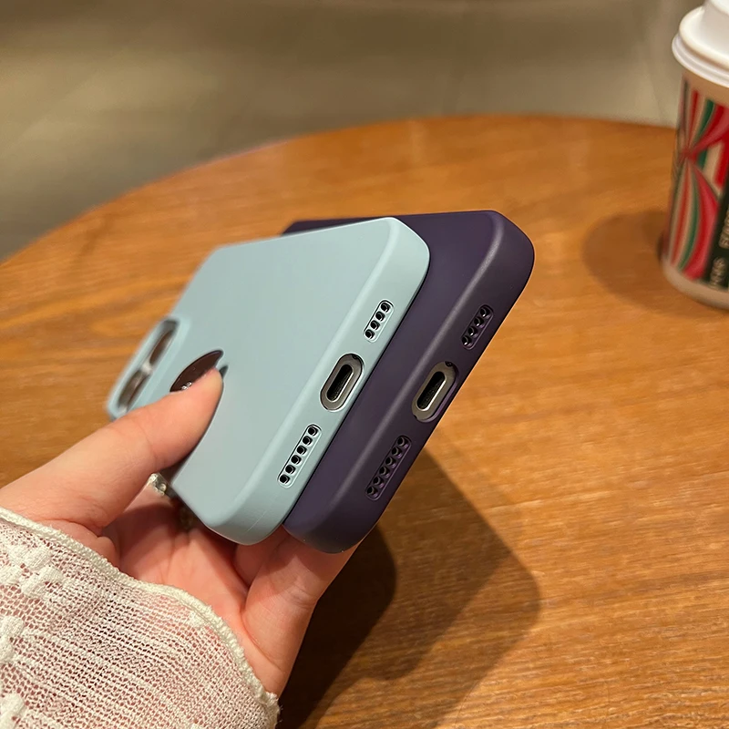 For Magsafe Magnetic Solid Color Liquid Silicone Phone Case For IPhone 16 Pro Max 14 11 12 13 15 Pro Max Mini Bumper Back Cover_voghion.com