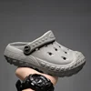 Children's Non-slip Eva Clogs Sandals Summer Solid Color Anti-collision Toe Cap Beach Slippers For Boys Kid's Garden Shoes H51 2