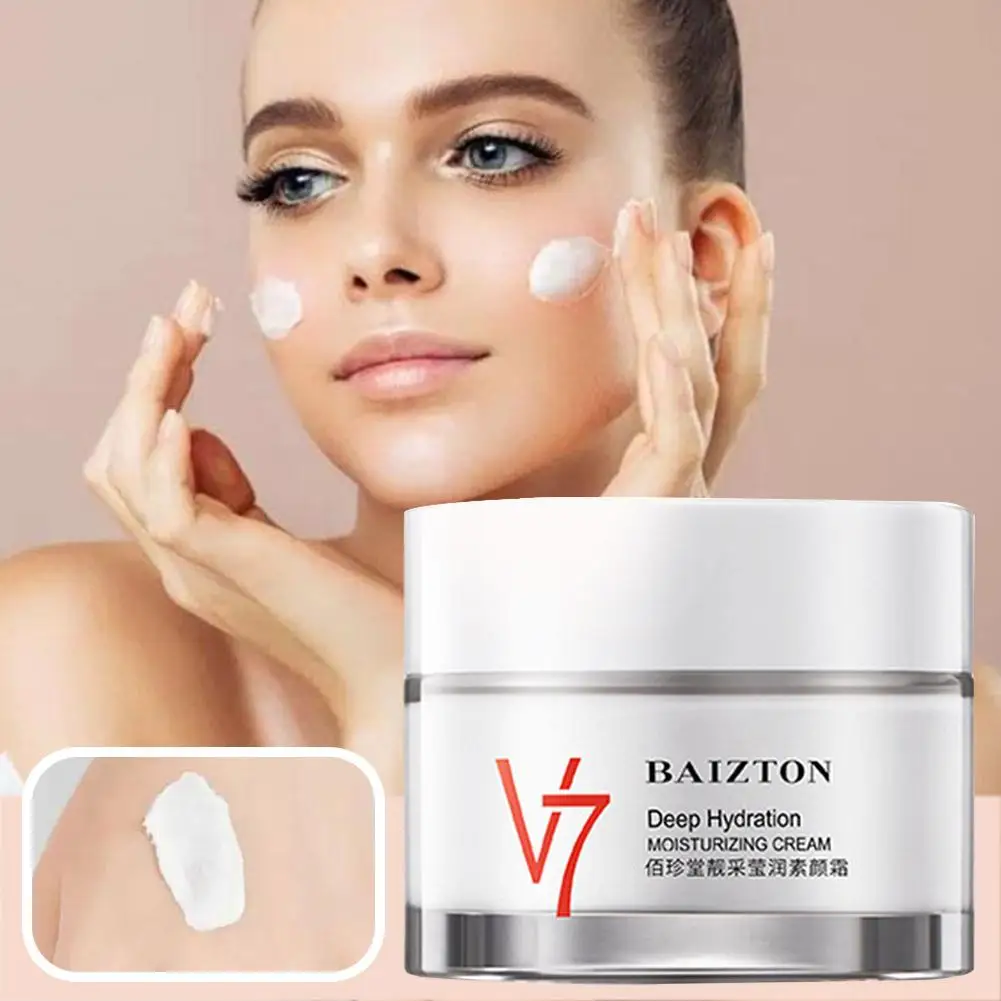 

New V7 Toning Light Face Cream Moisturizing Whitening Day Anti Face Anti-aging Cream Care 50g Essence Wrinkle C7N6