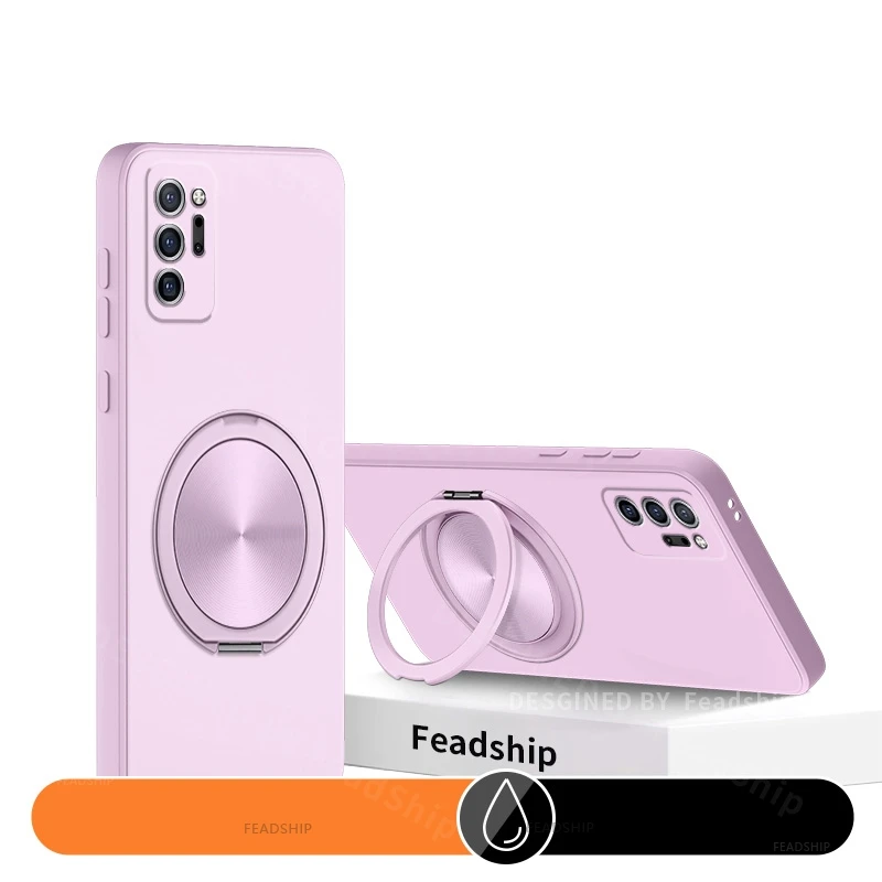 Silicone Protective Phone Case with Magnetic Holder and Screen Protector