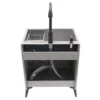 Grey Stainless steel and alloy Kitchen and Laundry Sink with Cabinet and Faucet, Cabinet with Sink for Laundry & Utility Room 5