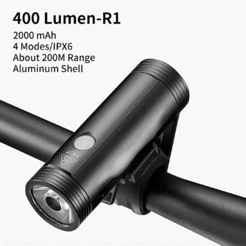 

Bike Front Light Rainproof USB Rechargeable Bicycle Light 400LM Cycling Headlight LED 2000mAh Flashlight MTB Bike Lamp