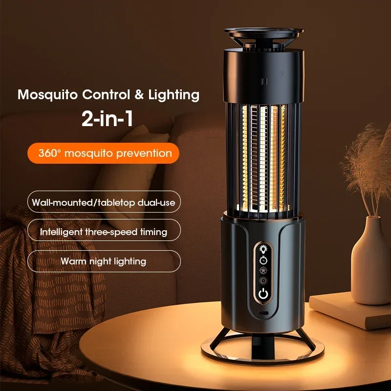 Mosquito repellent lamps, fly traps and traps, camping flashlights with USB sync
