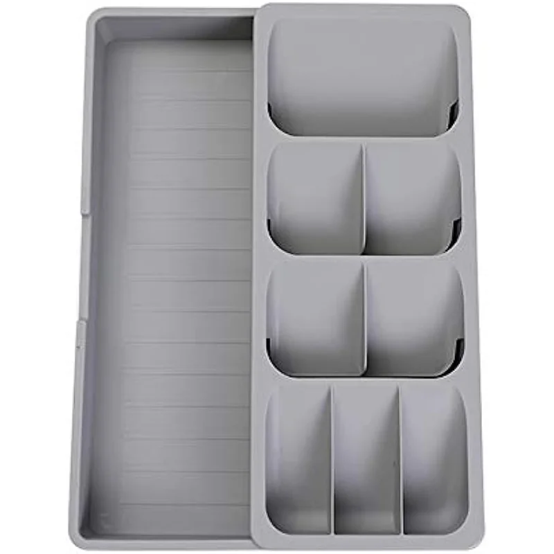 Faridabio Silverware Organizer Storage Tray Cutlery Expandable Organizer for Kitchen Drawer Holding Flatware Spoons Forks