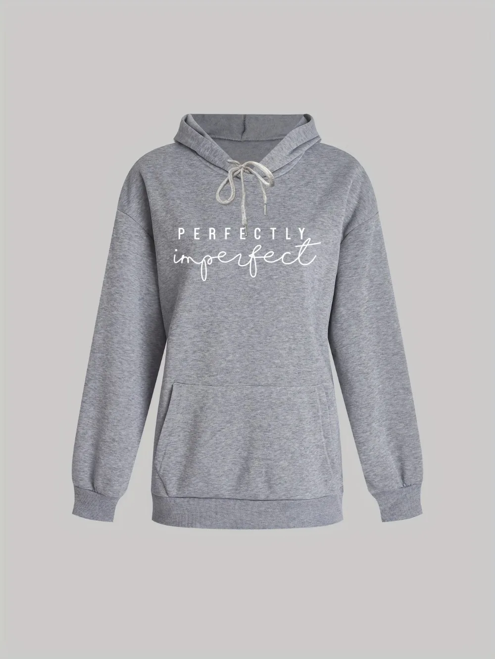 Letter Print Hoodie, Drawstring Casual Hooded Sweatshirt For Fall & Spring, Women's Clothing 3