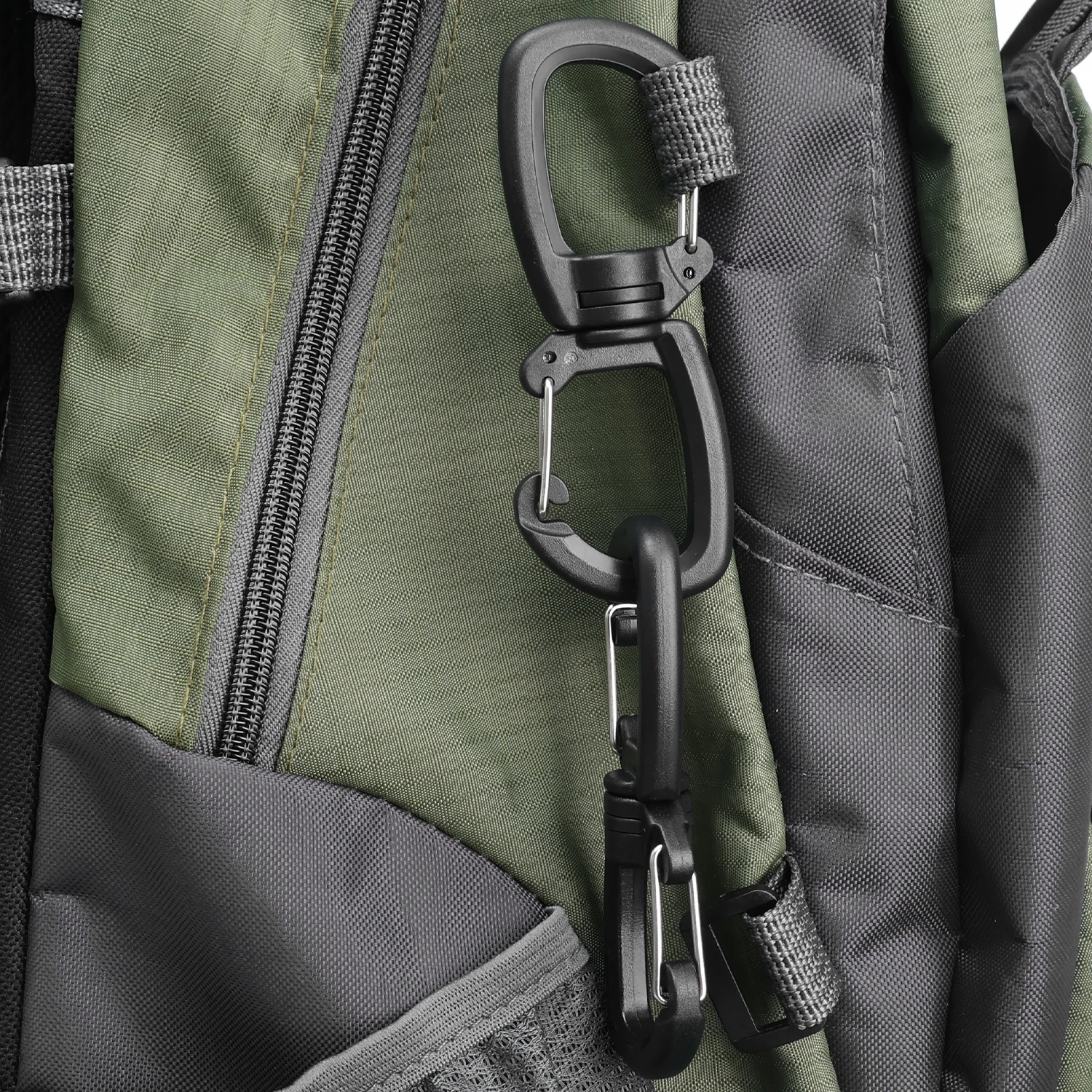 360° Drehbarer Doppel-Karabiner Outdoor-Drehclip Tragbarer S-Ketten-Haken Camping-Doppelhaken für Rucksäcke Schlüsselanhänger Karabiner – Detail 2