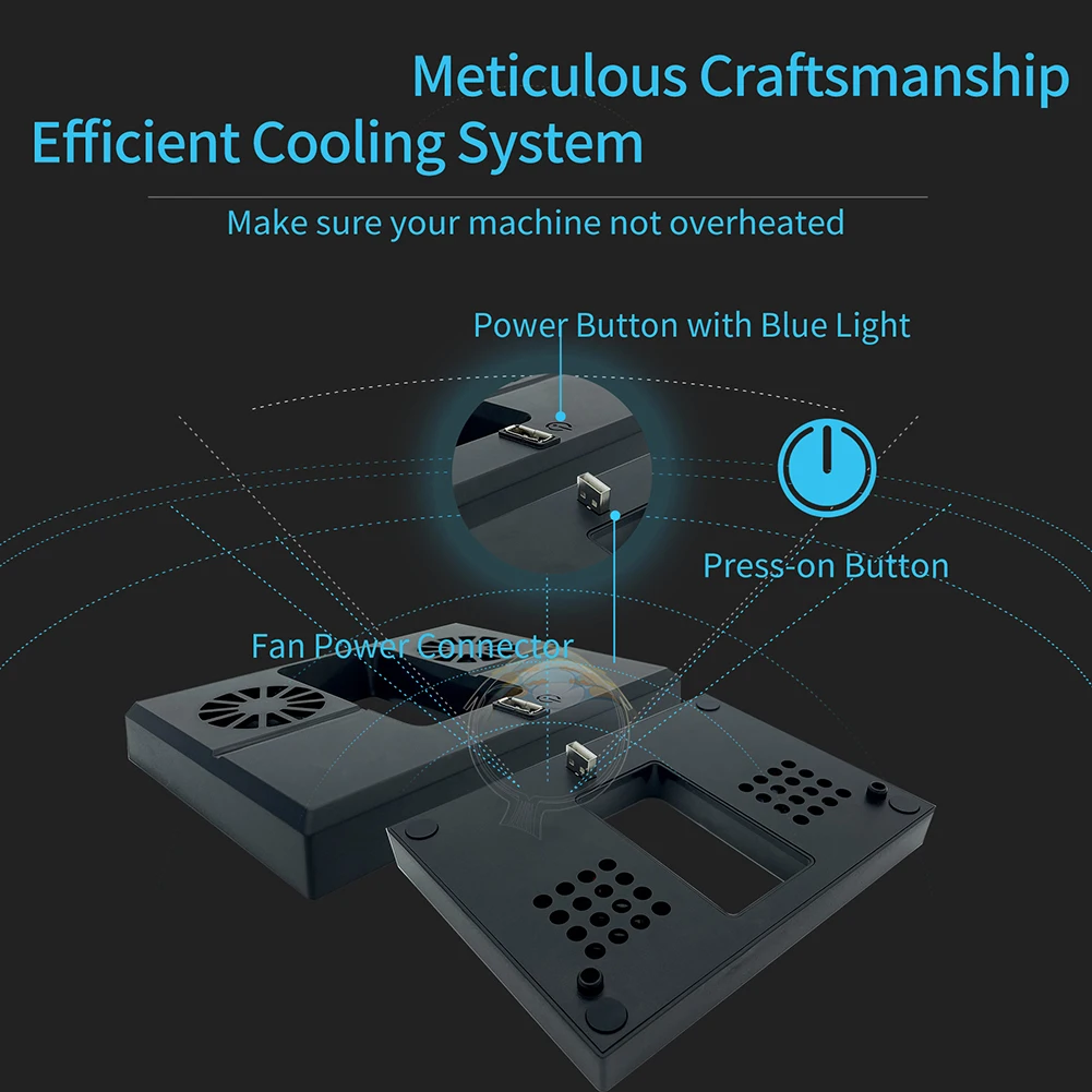 Console Cooler Fan Internal Repair Parts Rear Cooling Fan for XBOX Series X Host Side Mount Vertical Cooler Heat Sink