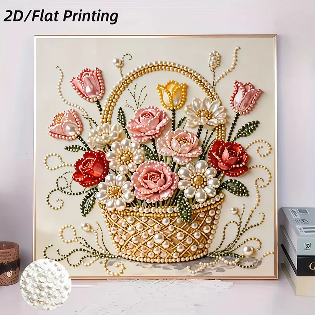 1 set, new DIY pearl painting, flower, pattern, diamond painting kit frameless 1