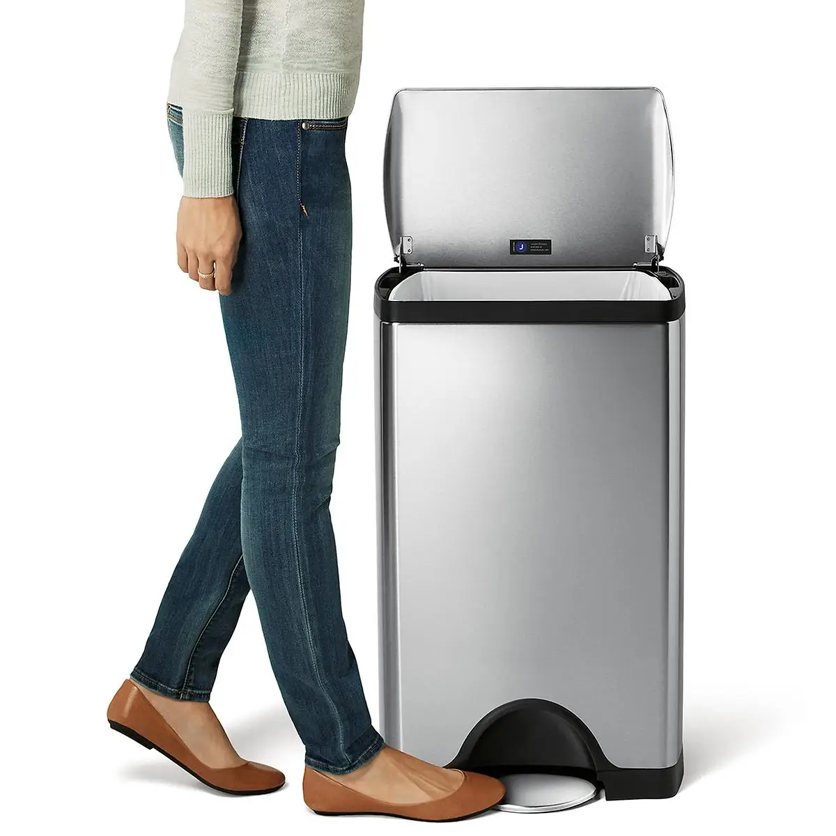 

simplehuman 30-50L Rectangular Step Can Stainless Steel