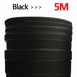 Versatile Non - Adhesive Hook and Loop Nylon Fabric Strips for Sewing and DIY Accessories (Black 5Meter)