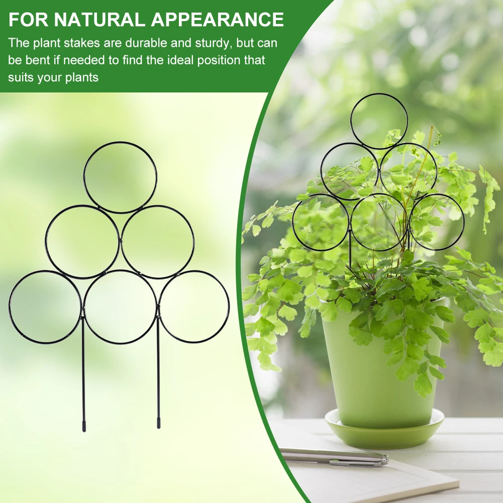 

5 Pcs Metal Small Trellis for House Indoor Climbing Potted Plants Stackable Decorate Plant as Christmas Tree for Ivy Vine