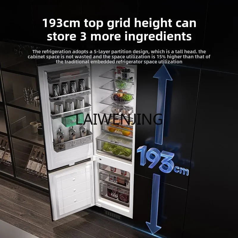 MJY fully embedded refrigerator embedded cabinet ultra-thin folio double door hidden