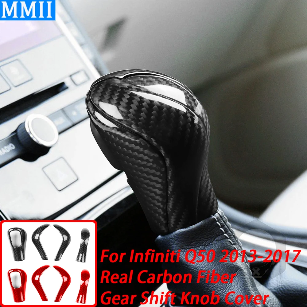 ForInfinitiQ5020132017RealDryCarbonFiberGearShiftKnobPanel