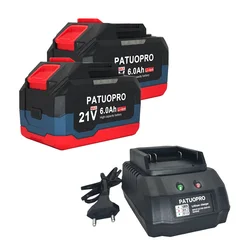 High-Capacity Rechargeable Lithium Battery - 18-21V (2-6.0Ah And Charger)