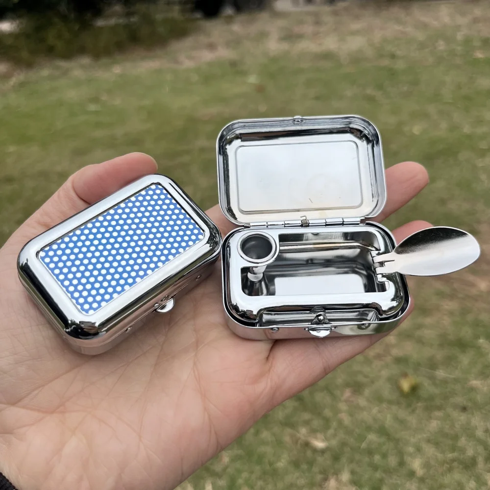 Portable Pocket Ashtray Creative Personality Trend Mini Fashion Outdoor Travel Portable Ashbox With Lid Gifts For Boys/Man Rando