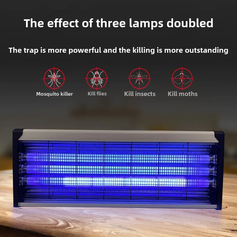 15/30/60W 3-Tube Electric Mosquito Repellent Light Efficient&Silent LED Mosquito Killer Lamp Create A Mosquito-Free Comfort Zone
