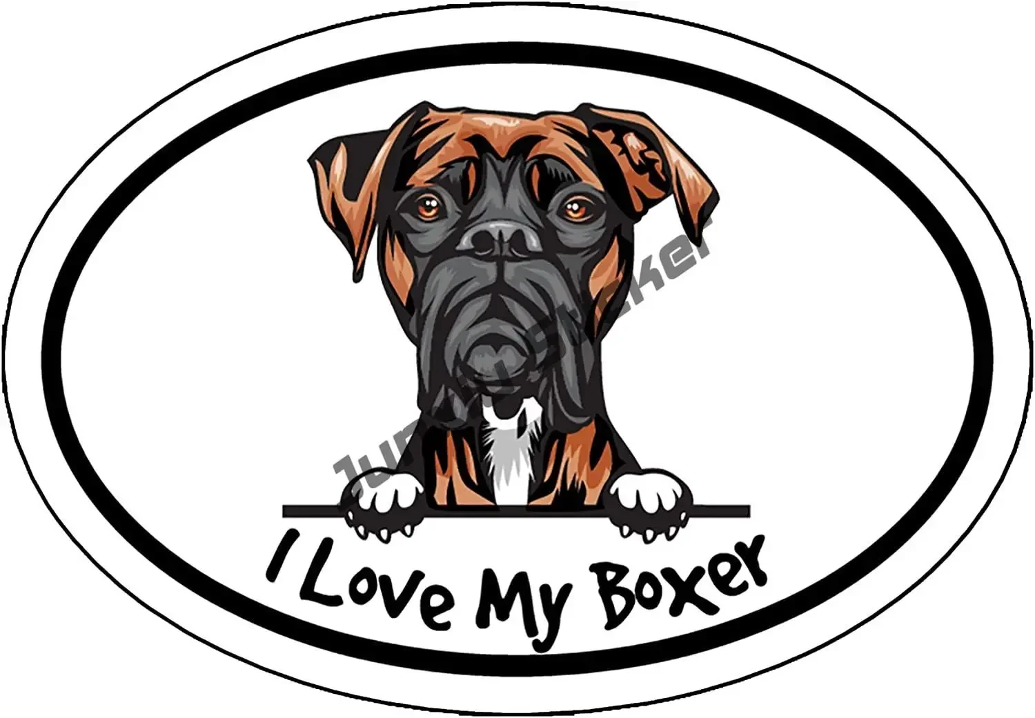 Autocollant Voiture Drôle Chien Boxer Lévrier – 17.8x8.4 Cm, Vinyle, Noir/argent, Décoration Pare-chocs Ou Vitre - 7