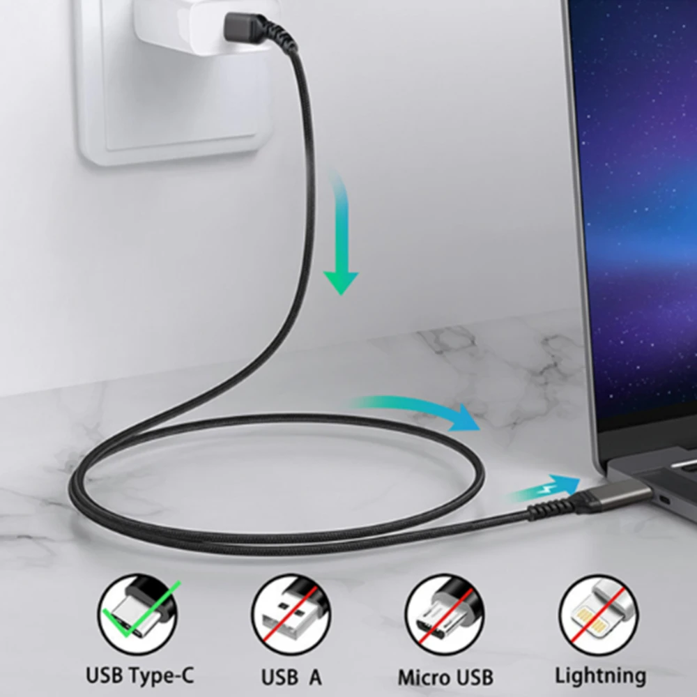 Double-head type-c fast charging data cable PD100W【2meter】