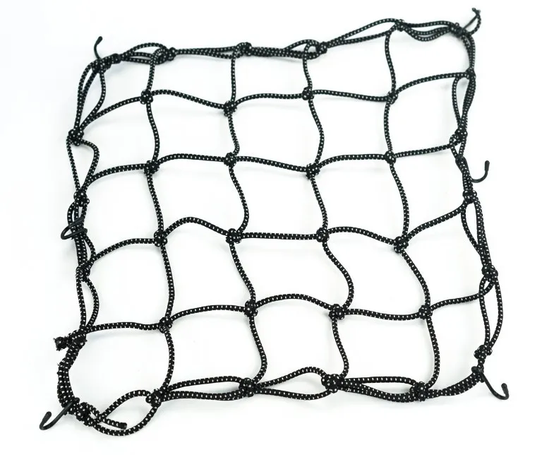 Universal Motorcycle 6 Hooks Luggage Net Bike Hold down Fuel Tank Luggage Mesh Web Bungee Black Helmet Bike Tank Car styling