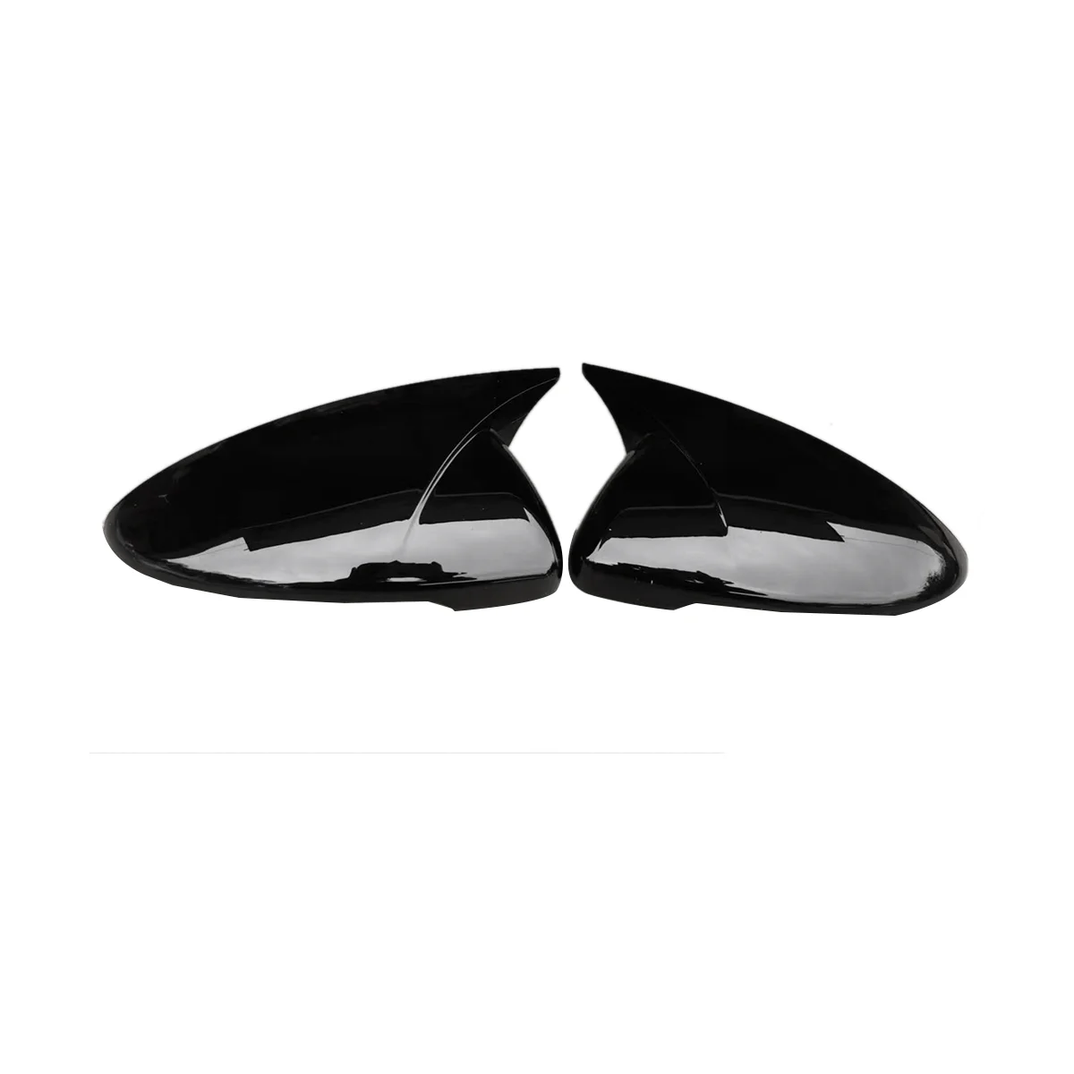 1Pair Rearview Mirror Cover for Kia Forte K3 Cerato-Mirror Modified Ox Horn Shell Sticker Bright Black