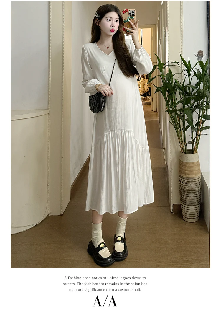 Korean Style Maternity Clothes Set for Autumn Long Sleeve Loose Dress+black Vest Twinset Fashion Pregnant Woman Dresses Suits