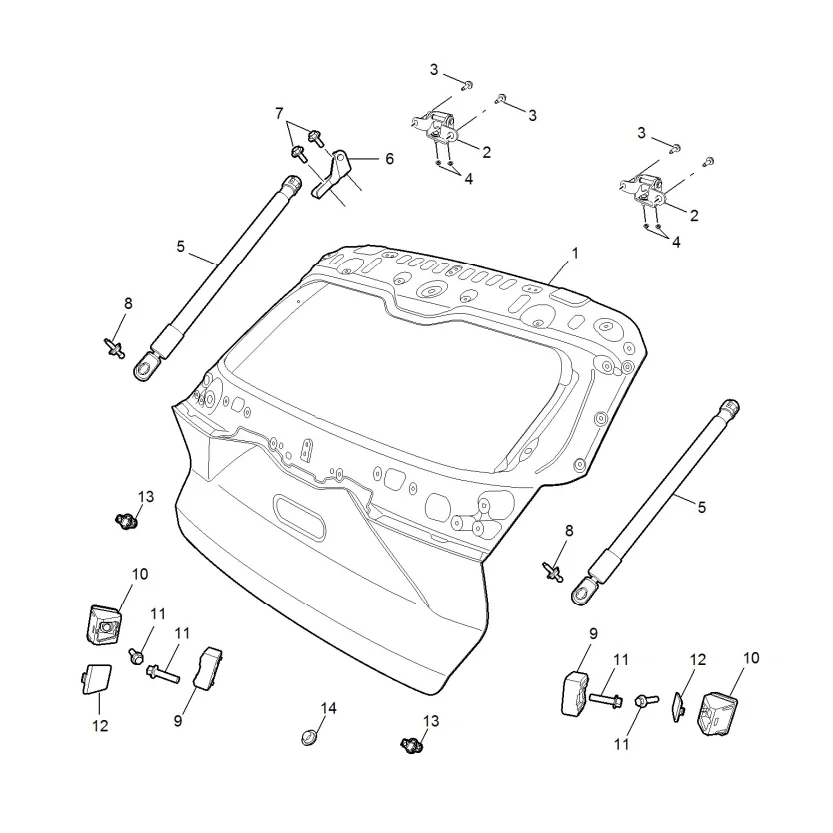 

Original Quality SAIC MOTOR Car Tailgate OEM 11339368 11430027 For MG MULAN