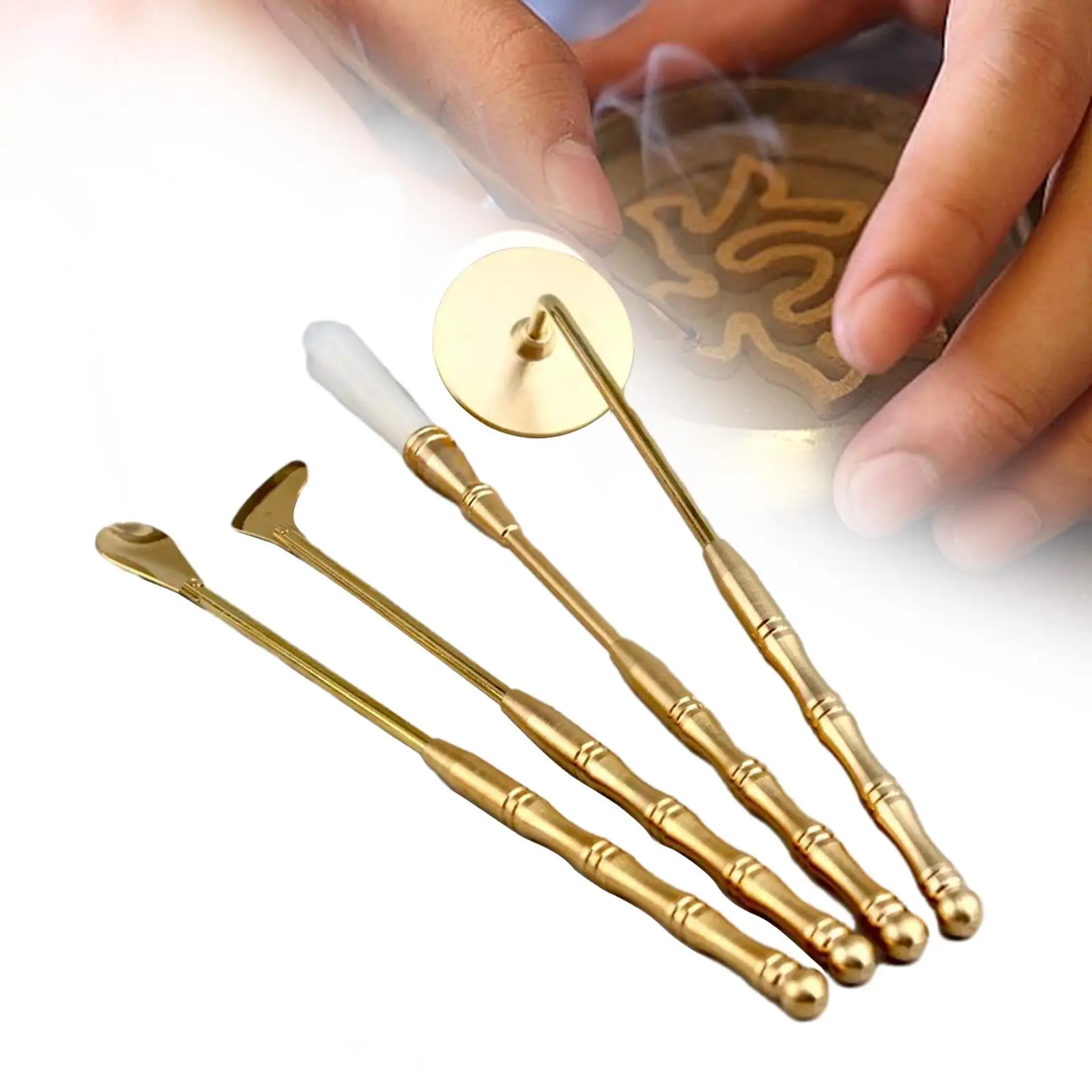 4 Pieces Incense Making Set Incense Ash Press Chinese Incense Powder Press Making Set for Festivals Meditation Yoga Party