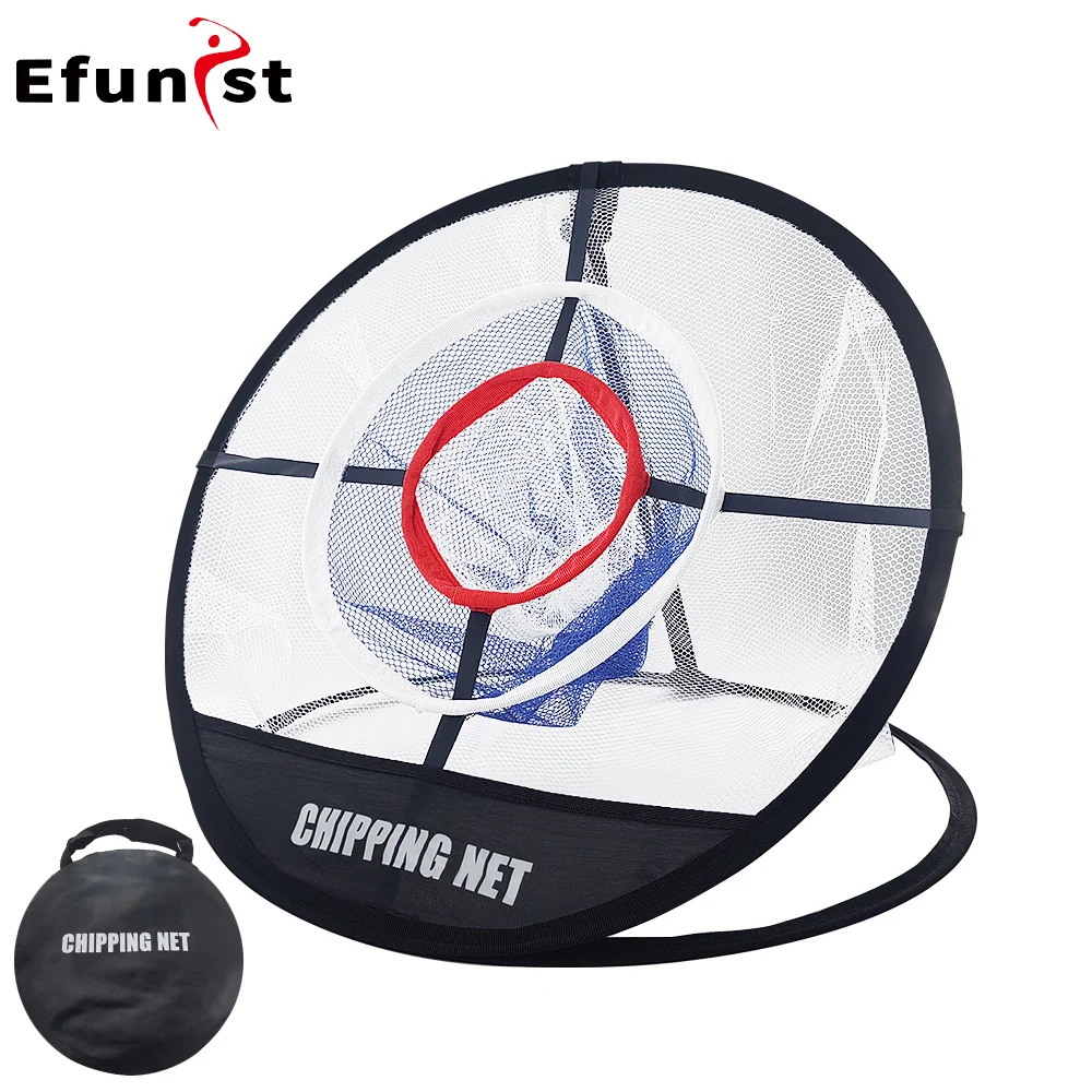 Golf Swing Trainer Golf Training Chipping Net Indoor Outdoor Foldable Swing Net Pitching Cages Hitting Mat Golf Accessories