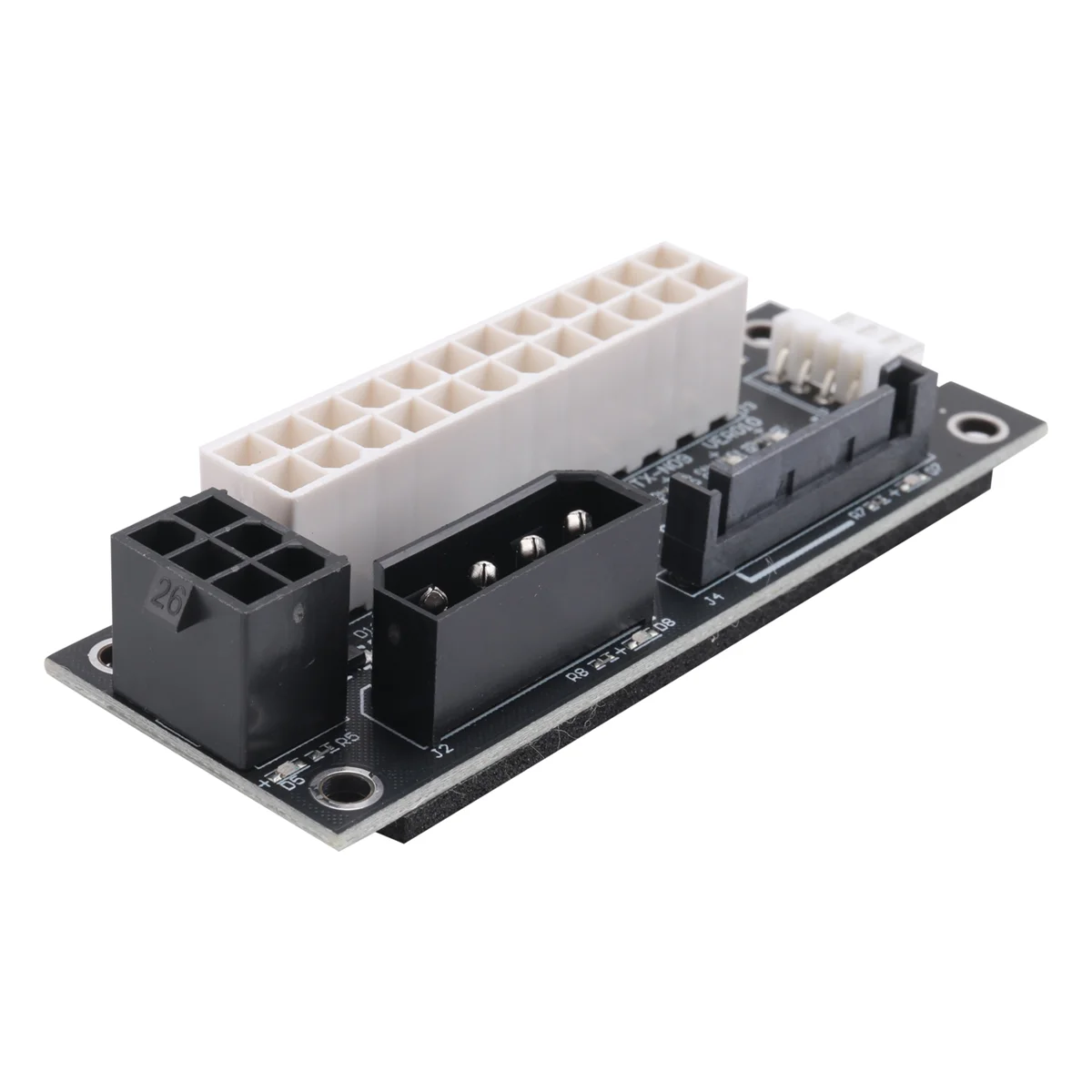 Hot sale 4 in 1 Molex 4Pin/SATA/ATX 6Pin/4Pin Dual PSU Multiple Power Supply Adapter Synchronous Power Board Add 2PSU with LED