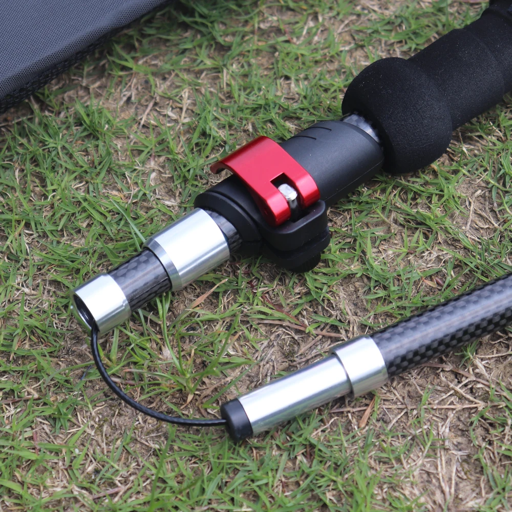 LIGHTEN UP 1/2pcs Folding Trekking Poles Carbon Fiber Collapsible Telescopic Sticks Lightweight Walking Stick Hiking Climbing Ca 3