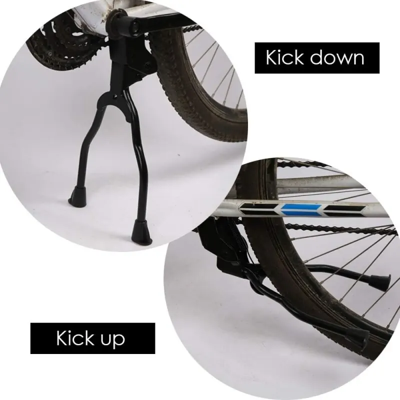 Durable Stainless Steel Foldable Double-Leg Bike Kickstand for Mountain and Road Bikes