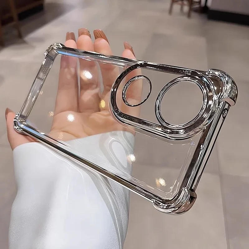 Transparent Silicone Shockproof Bumper Phone Case with Camera Protection