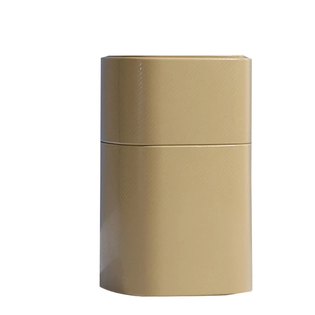 Elegant Metal Tea Canister – Oil Painting Design 5