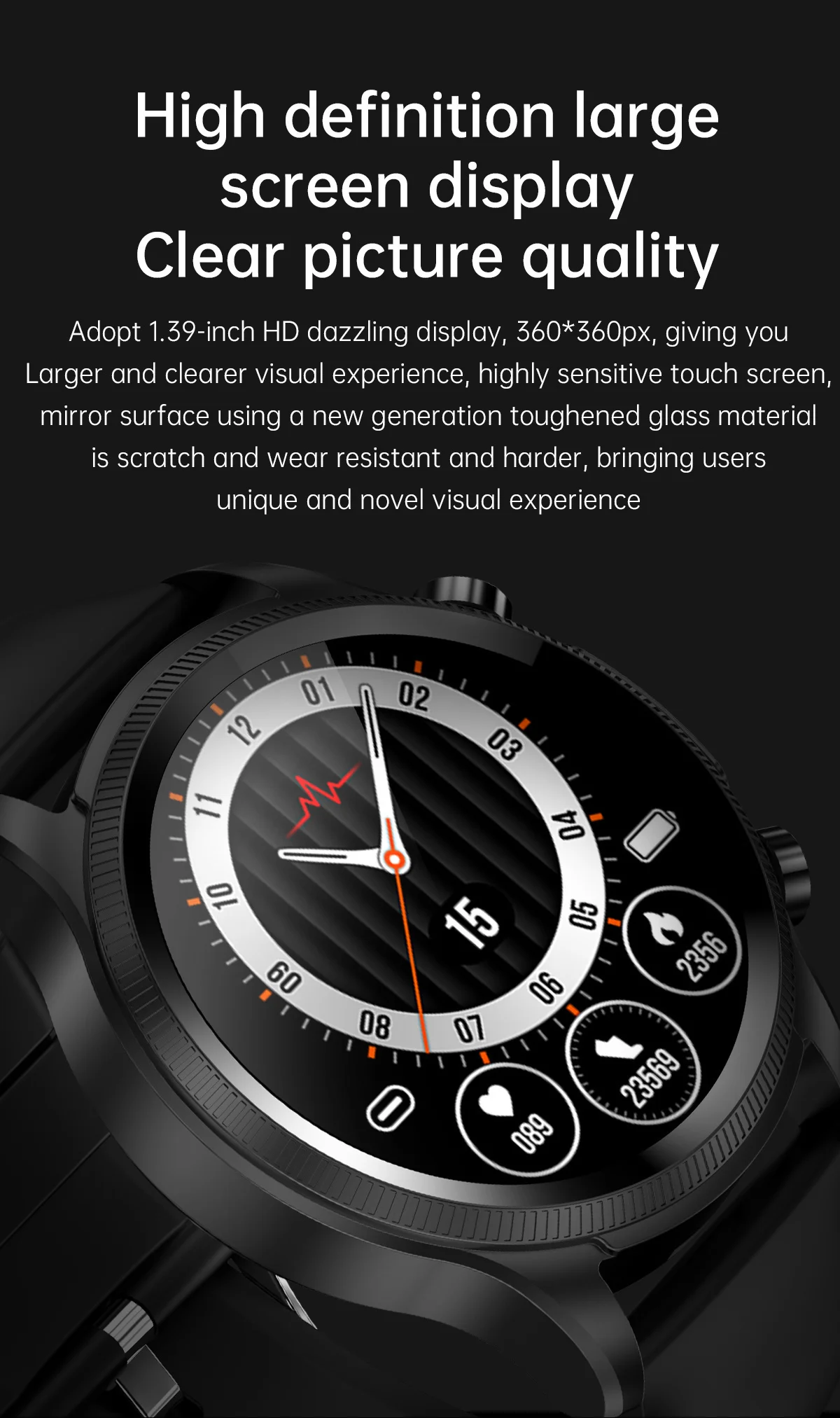 Xiaomi sports smartwatch with Blood Glucose, Blood Pressure/Sugar, Body Temperature, Heart Rate