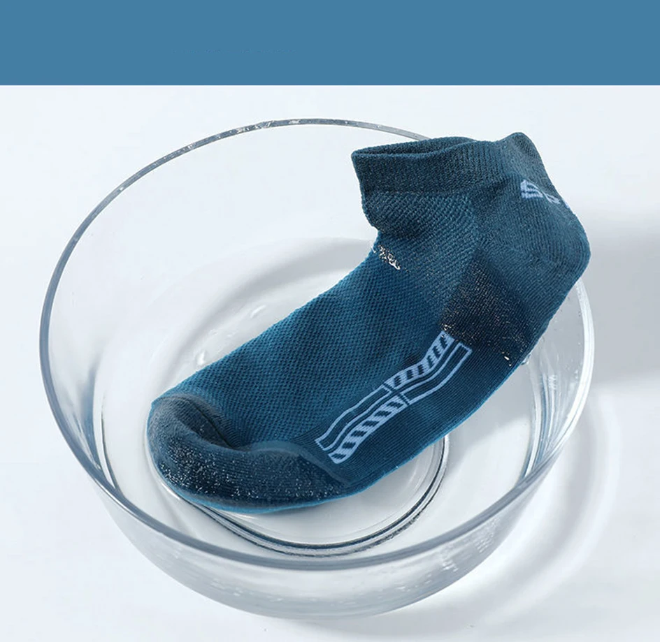 Mens Cotton Ankle Socks - 5 Pairs Breathable Low-Cut Casual Sports Socks