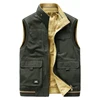 Autumn Winter Men's Cotton Vests Men Multi-pocket Fishing Waistcoat Men Double-sided Military Sleevesless Jackets Plus size 8XL 3